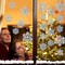 46Pcs Plastic Snowflake Ornament Christmas Glitter Snowflake Hanging Christmas Tree Decorations with Silver Rope for Winter Decorations Tree Window Door Accessories (Iridescent)
